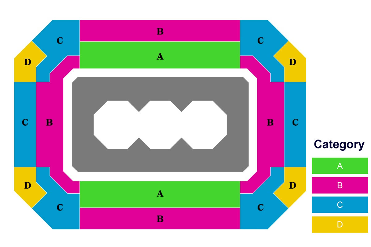 LA Convention Center Hall 2 (Wrestling) seating plan