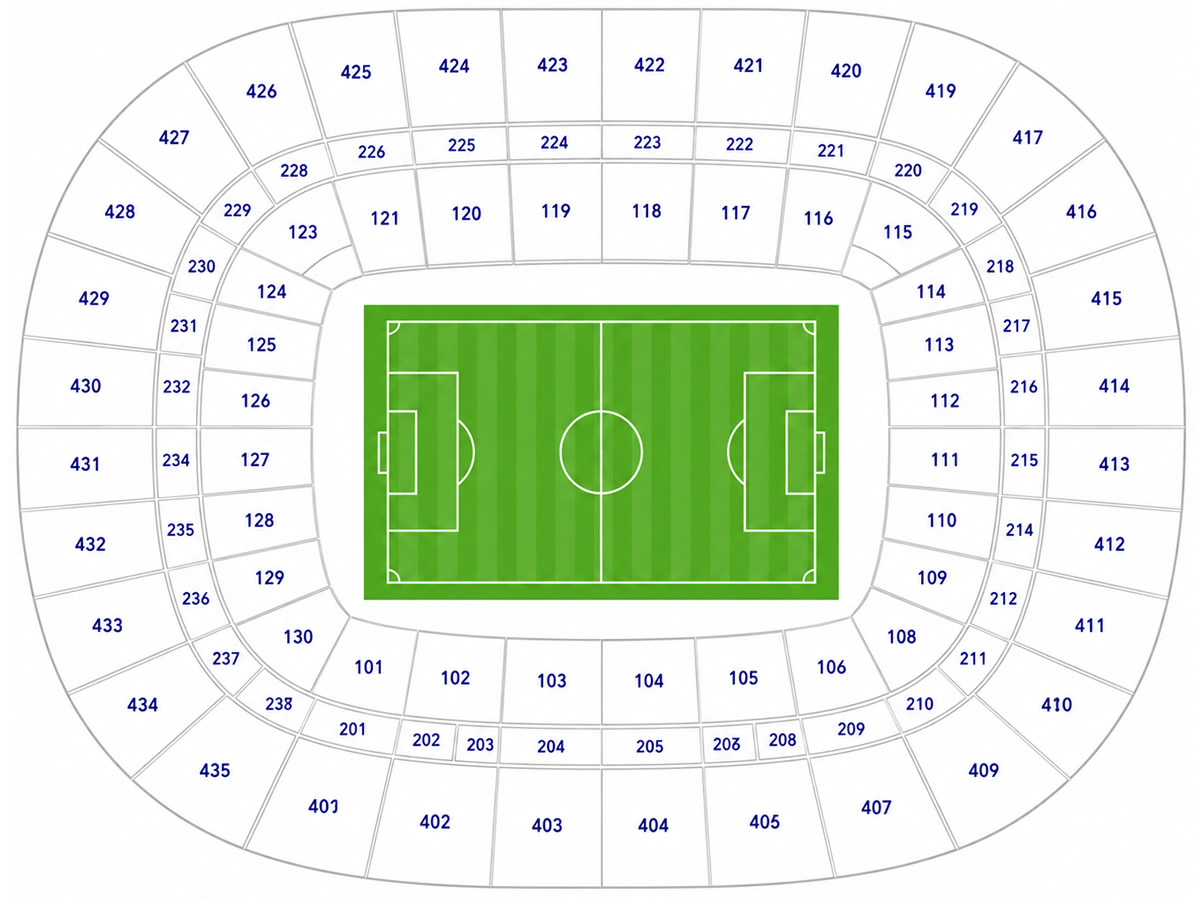 Estádio Nacional seating plan