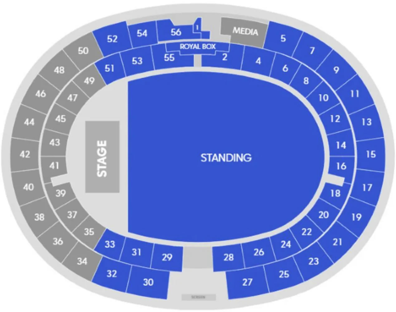 Zayed Sports City Stadium seating plan