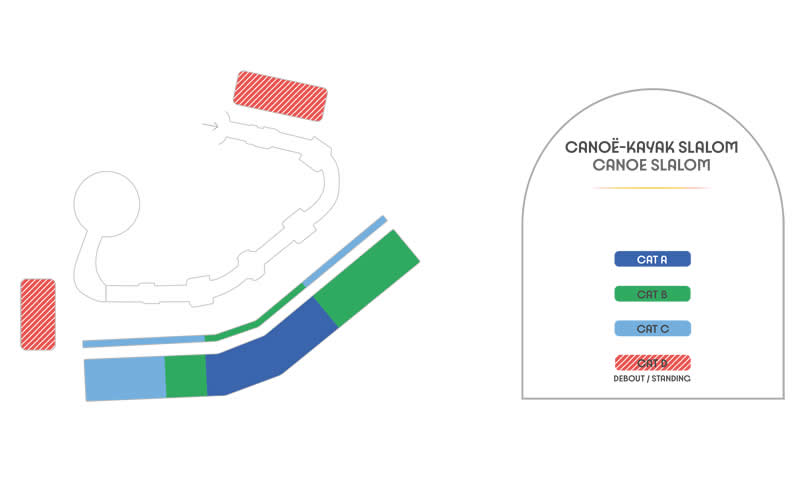 Vaires sur Marne Nautical St.   Whitewater   Canoe slalom seating plan