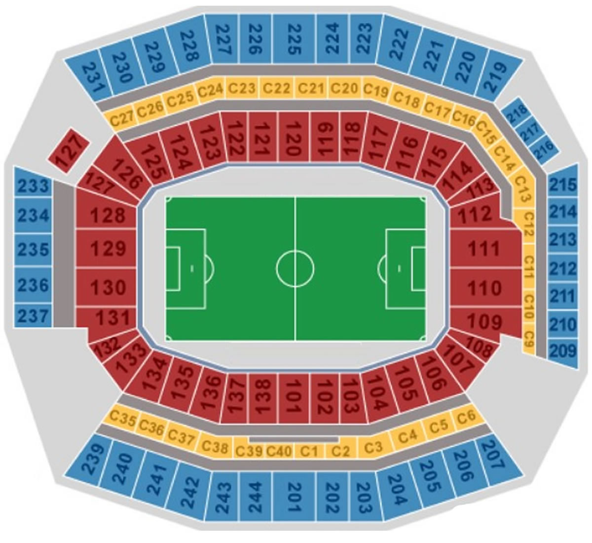 Lincoln Financial Field Philadelphia Stadium seating plan