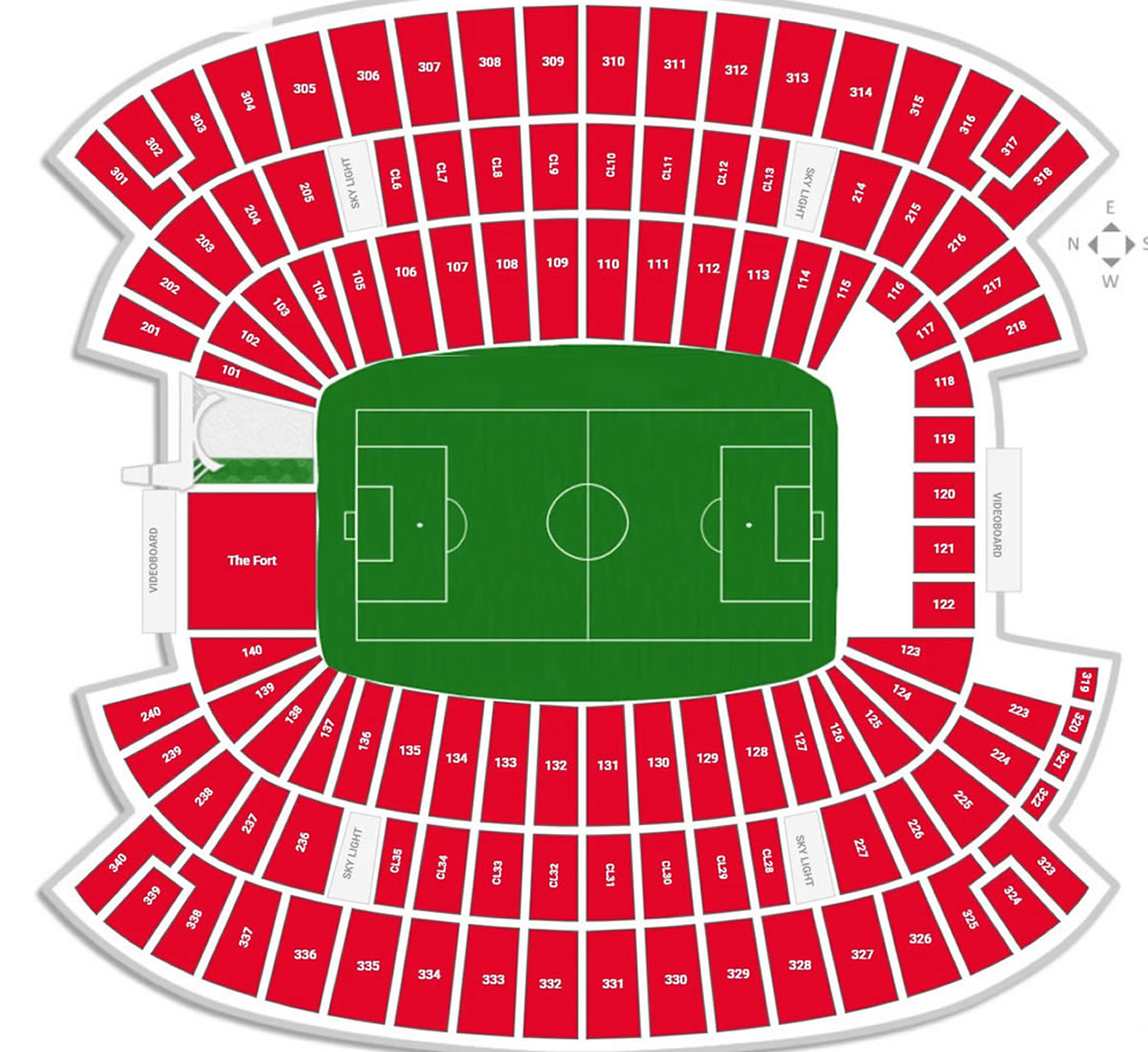 Gillette Boston Stadium seating plan