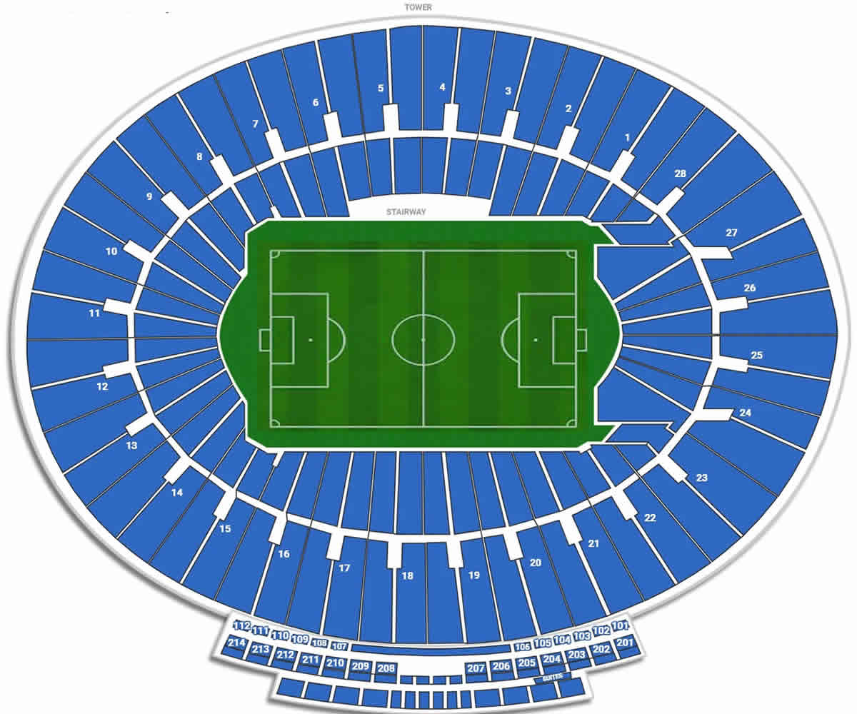 Rose Bowl Stadium seating plan